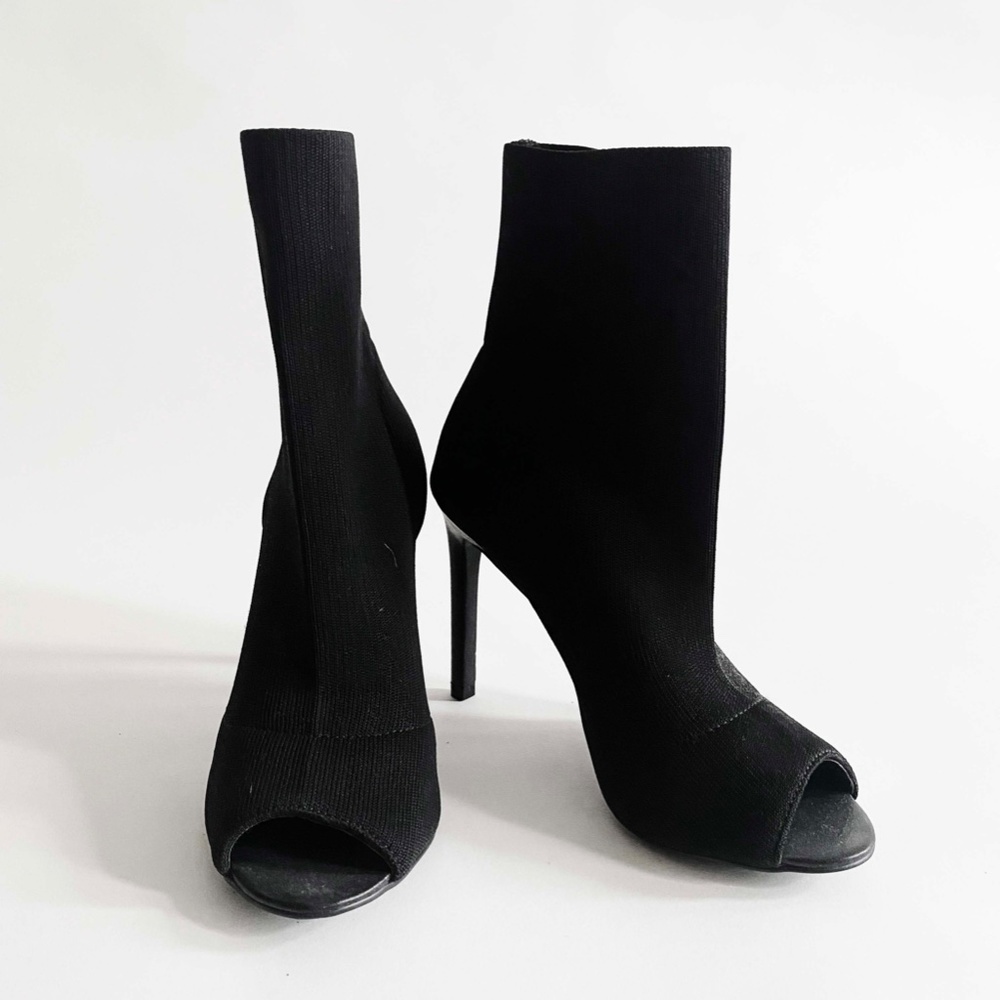 Charles by Charles David Knit Open Toe Heeled Sock Boots_US 6